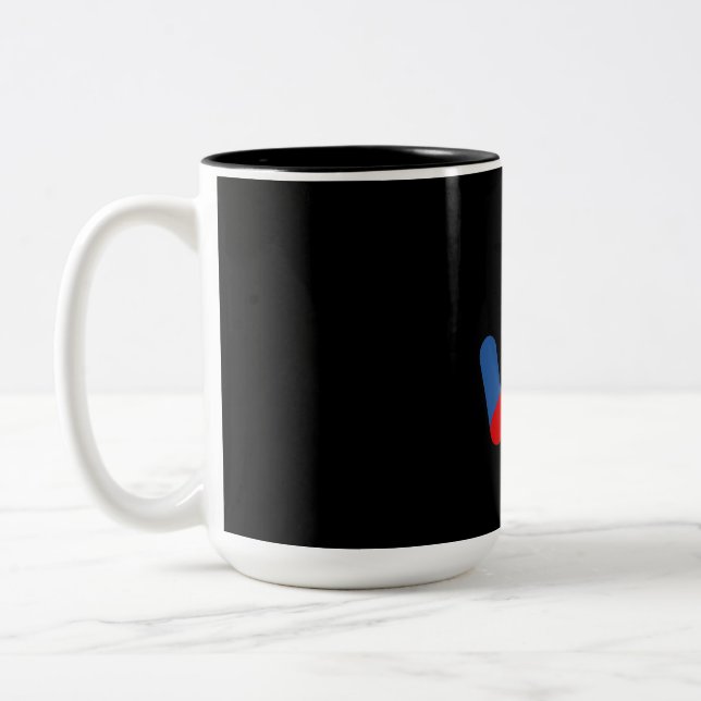Tasse 2 Couleurs Découvrez America First July 4 (Gauche)