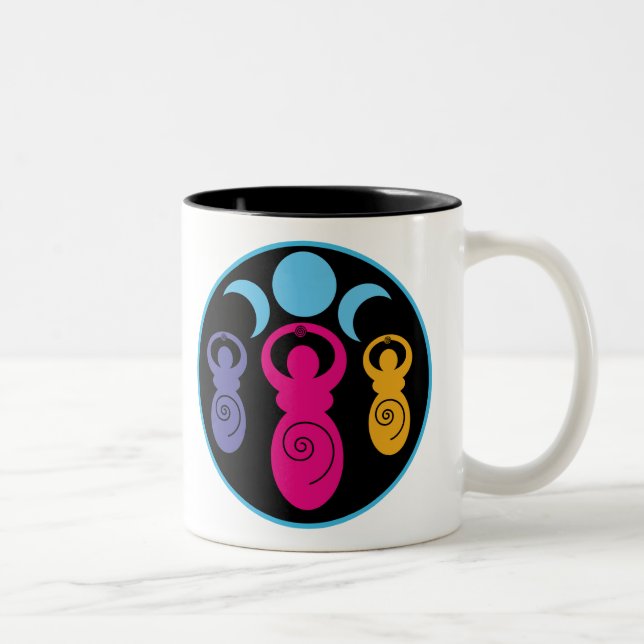 Tasse 2 Couleurs Déesse de la triple spirale (Droit)