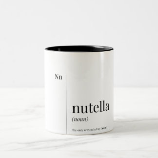 Tasse 2 Couleurs Définition amusante de Nutella