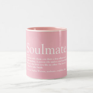 Tasse 2 Couleurs Définition d'âme sœur Féminin Rose Amusant