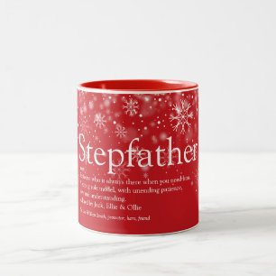 Tasse 2 Couleurs Définition de beau-père pour les fêtes de Noël
