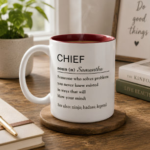 Tasse 2 Couleurs Définition de chef personnalisée