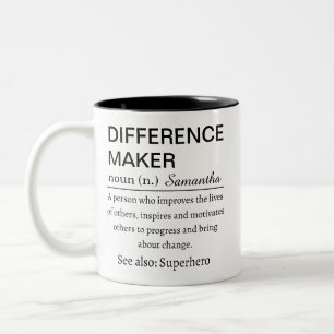 Tasse 2 Couleurs Définition de faiseur de différence personnalisé