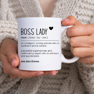 Tasse 2 Couleurs Définition de femme Boss personnalisée Travail Bes
