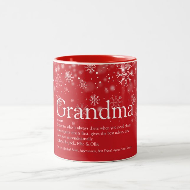 Tasse 2 Couleurs Définition de grand-mère pour les vacances de Noël (Centre)