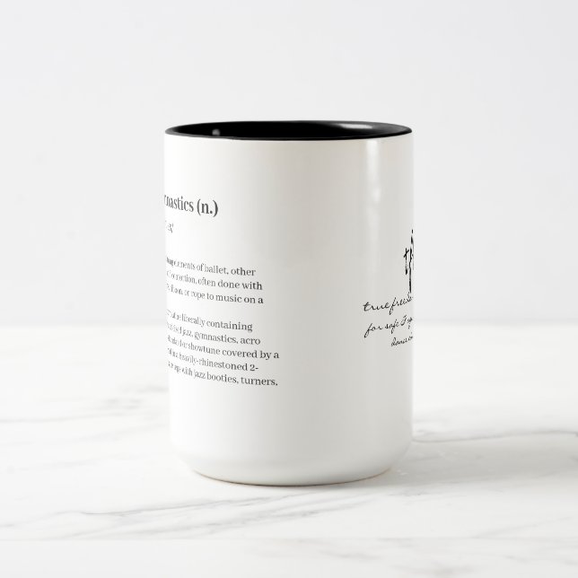 Tasse 2 Couleurs Définition de la gymnastique rythmique (Centre)