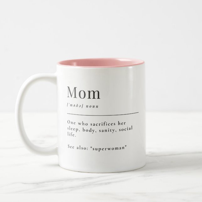 Tasse 2 Couleurs Définition de maman (Gauche)
