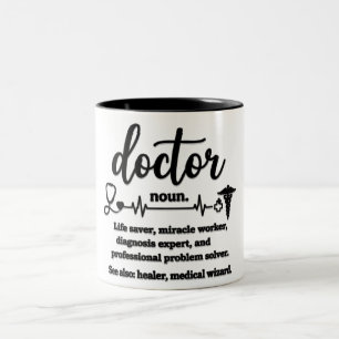 Tasse 2 Couleurs Définition de médecin drôle