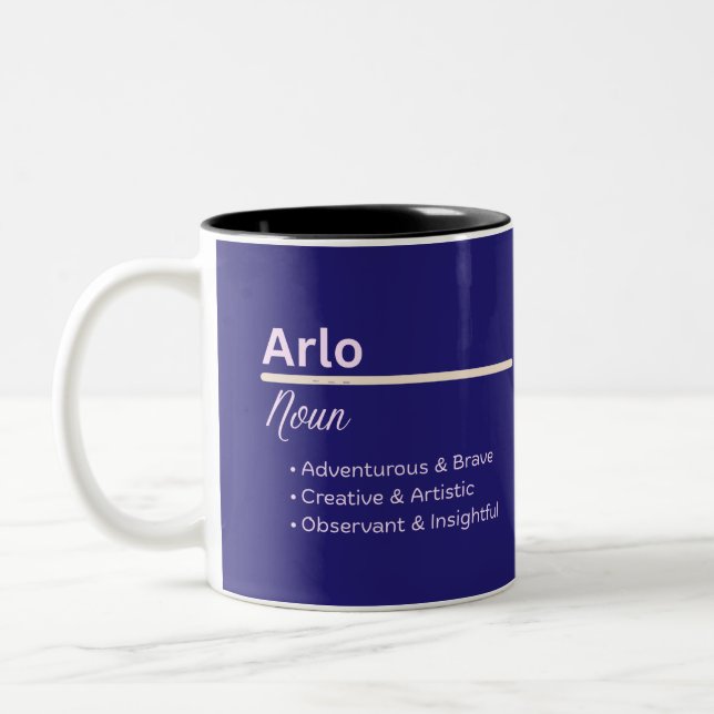 Tasse 2 Couleurs Définition de nom personnalisée Arlo Boy (Gauche)