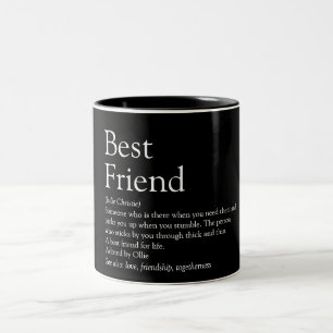 Tasse 2 Couleurs Définition de votre meilleur ami Typographie moder