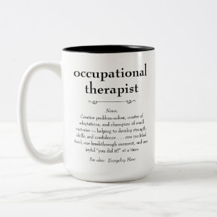 Tasse 2 Couleurs Définition d'ergothérapeute Merci cadeau