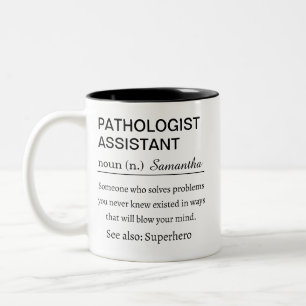 Tasse 2 Couleurs Définition drôle d'assistant de pathologiste