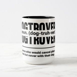 Tasse 2 Couleurs Définition drôle de Dogtrovert