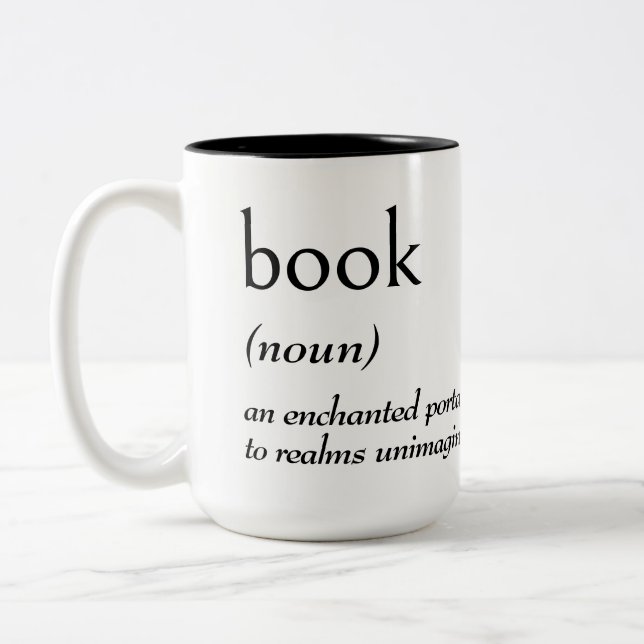 Tasse 2 Couleurs Définition du dictionnaire pour LIVRE (Gauche)