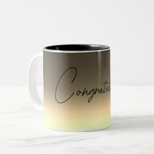 Tasse 2 Couleurs Dégradé ombré beige jaune doré