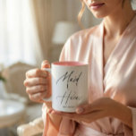 Tasse 2 Couleurs Demoiselle d'Honneur Chic Script<br><div class="desc">Cadeau de demoiselle d'honneur avec une calligraphie moderne manuscrite.</div>