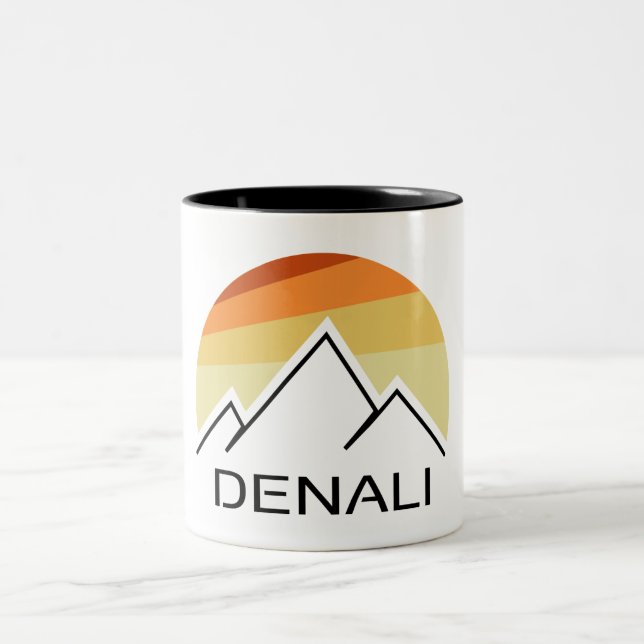Tasse 2 Couleurs Denali Alaska Retro (Centre)