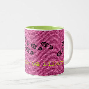 Tasse 2 Couleurs Denim Rose Je serais plutôt des bottes RANDONNÉES 