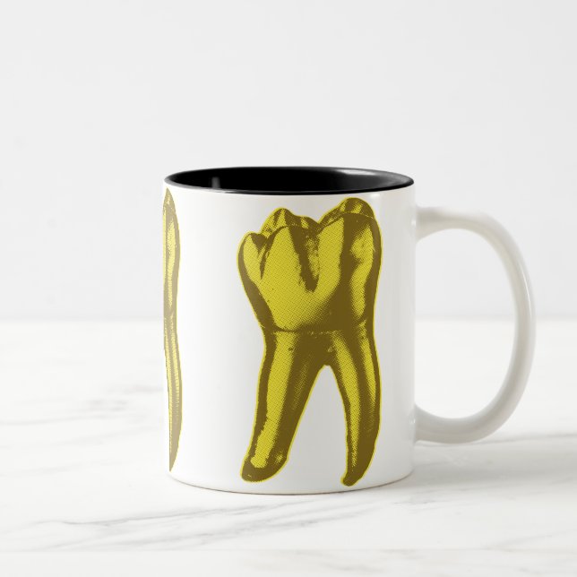Tasse 2 Couleurs Dent en or (Droit)