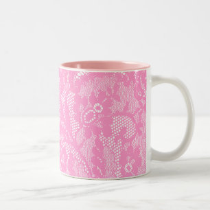 Tasse 2 Couleurs Dentelle rose