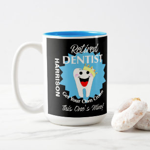 Tasse 2 Couleurs Dentiste à la retraite Funny Novelty Retraite Grap