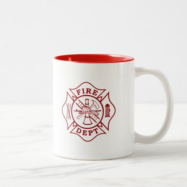 Tasse 2 Couleurs Département du feu/tasse croix maltaise de (Droit)
