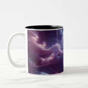 Tasse 2 Couleurs Dépeindre un Art numérique Motif nébuleux et éthér
