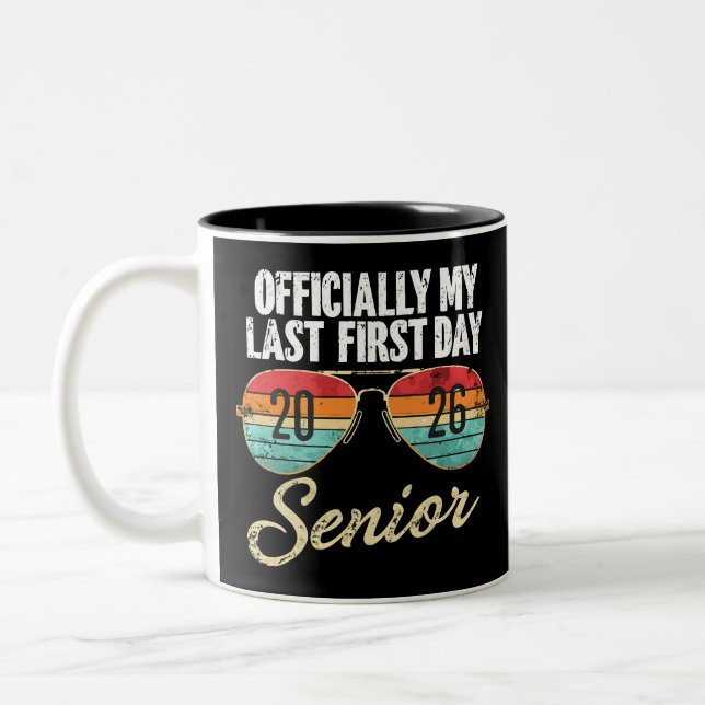 Tasse 2 Couleurs Dernier Premier Jour Senior 2026 (Gauche)