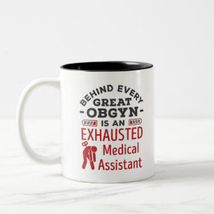 Tasse 2 Couleurs Derrière le grand OBGYN Assistant Médicale épui