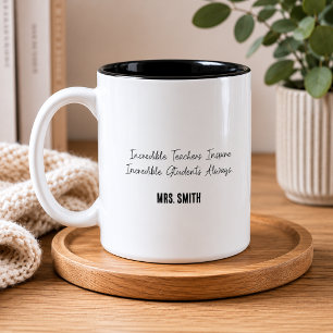 Tasse 2 Couleurs Des enseignants incroyables inspirent des étudiant