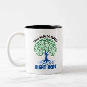 Tasse 2 Couleurs Des experts en accrochage d'arbres, ici.w