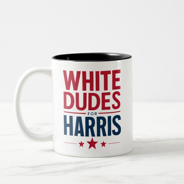 Tasse 2 Couleurs Des Mecs Blancs Pour Harris Election Kamala Harris (Gauche)
