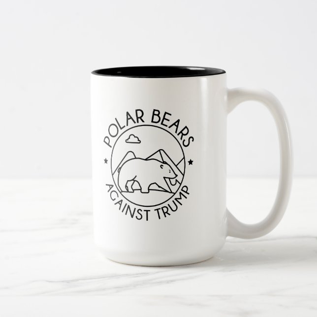 Tasse 2 Couleurs Des ours polaires contre Trump (Droit)