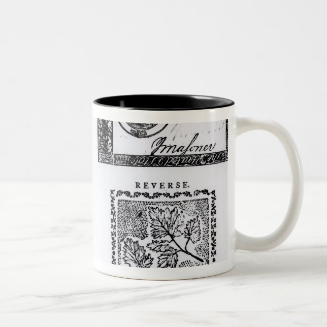 Tasse 2 Couleurs Des six billets d'un dollar colonial (Droit)