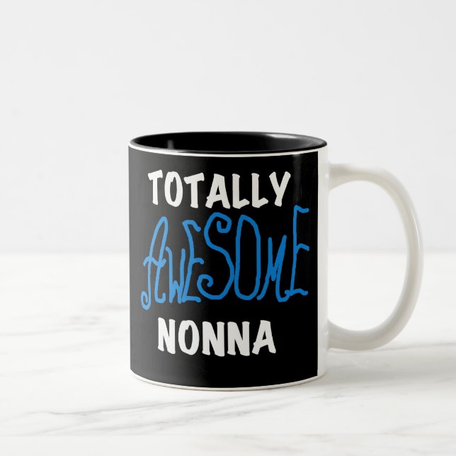 Tasse 2 Couleurs Des T-shirts et cadeaux Nonna Blue totalement géni (Droit)