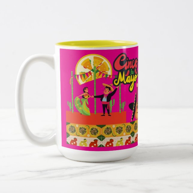 Tasse 2 Couleurs Desert Bloom Fiesta rose vif (Gauche)