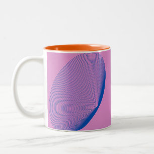 Tasse 2 Couleurs design abstrait moderne, minimaliste