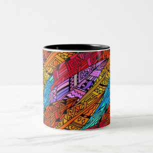 Tasse 2 Couleurs Design africain coloré