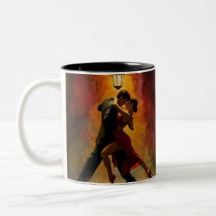 Tasse 2 Couleurs ✨Design artistique romantique d'un couple de tango