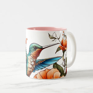 Tasse 2 Couleurs Design de colibris