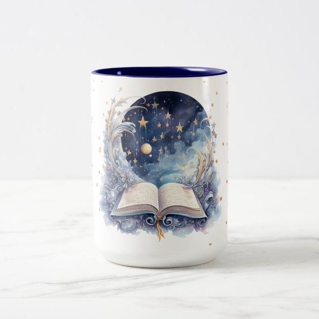Tasse 2 Couleurs Design de livre céleste (Centre)