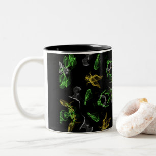 Tasse 2 Couleurs Design Mandala Fumée Verte