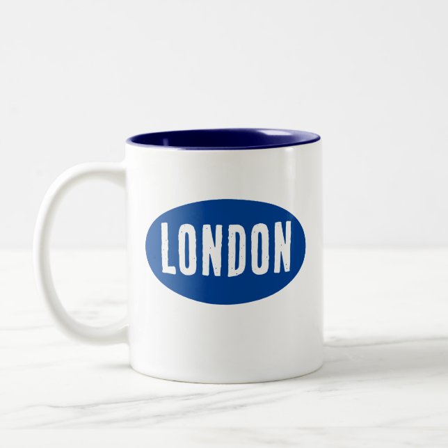 Tasse 2 Couleurs Design moderne simple de police Angleterre Londres (Gauche)
