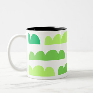 Tasse 2 Couleurs Design nuageux vert moderne