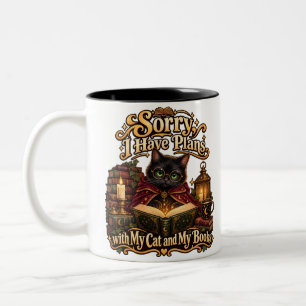 Tasse 2 Couleurs Désolé, j'ai des projets Dark Academia Chat et Liv