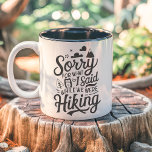 Tasse 2 Couleurs Désolé pour ce que j'ai dit en faisant de la rando<br><div class="desc">Adoptez l'humour des mésaventures de randonnée avec cette tasse amusante qui indique : « Désolé pour ce que j'ai dit pendant que nous faisions de la randonnée ». Parfaite pour les amateurs de plein air, les randonneurs et tous ceux qui ont un esprit d'aventure, cette tasse capture le côté léger...</div>