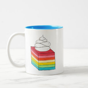 Tasse 2 Couleurs Dessert de salade rétro-arc-en-ciel de sept couche