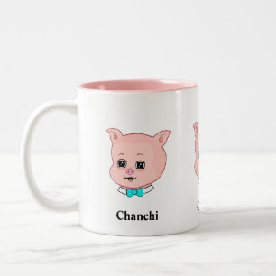 Tasse 2 Couleurs Dessin animé de cochon Chanchi mignon