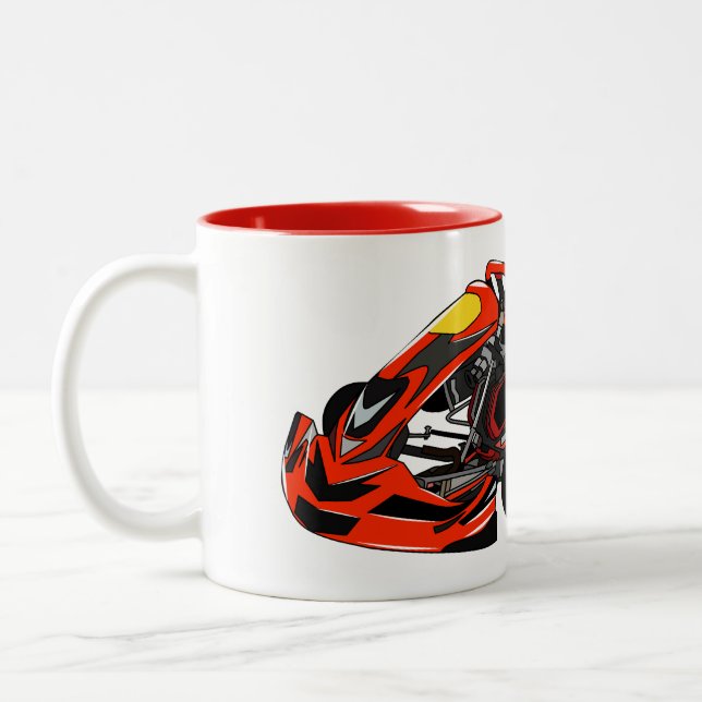 Tasse 2 Couleurs dessin animé de Kart racing (Gauche)