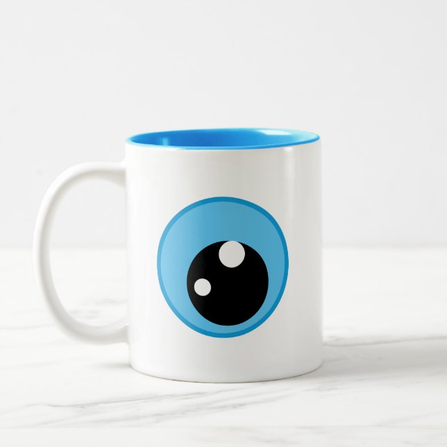 Tasse 2 Couleurs Dessin animé d'œil moderne (Gauche)